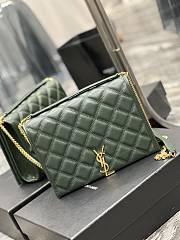 Kitlife SAINT LAURENT Becky small quilted shoulder bag Green - 25 x 17 x 7 cm - 5