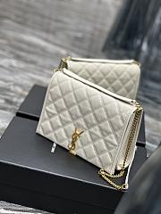 Kitlife SAINT LAURENT Becky small quilted shoulder bag White - 25 x 17 x 7 cm - 5