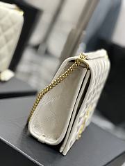 Kitlife SAINT LAURENT Becky small quilted shoulder bag White - 25 x 17 x 7 cm - 6