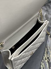 Kitlife SAINT LAURENT Becky small quilted shoulder bag White - 25 x 17 x 7 cm - 4