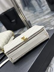 Kitlife SAINT LAURENT Becky small quilted shoulder bag White - 25 x 17 x 7 cm - 3