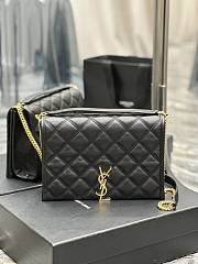 Kitlife SAINT LAURENT Becky small quilted shoulder bag Black - 25 x 17 x 7 cm - 1