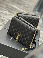 Kitlife SAINT LAURENT Becky small quilted shoulder bag Black - 25 x 17 x 7 cm - 2