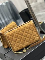 Kitlife SAINT LAURENT Becky small quilted shoulder bag Brown - 25 x 17 x 7 cm - 5