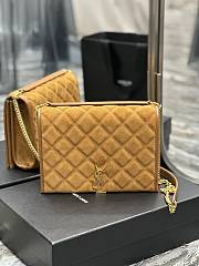 Kitlife SAINT LAURENT Becky small quilted shoulder bag Brown - 25 x 17 x 7 cm - 4