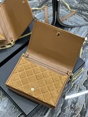 Kitlife SAINT LAURENT Becky small quilted shoulder bag Brown - 25 x 17 x 7 cm - 3