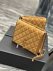 Kitlife SAINT LAURENT Becky small quilted shoulder bag Brown - 25 x 17 x 7 cm - 2