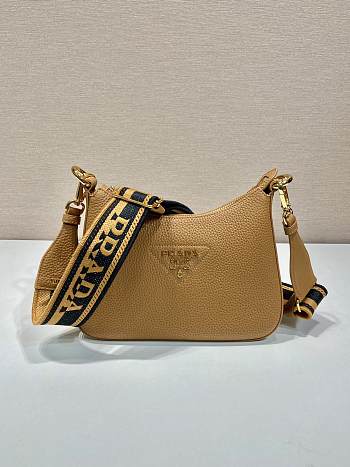 Kitlife Prada logo-strap cross body bag Brown - 24 x 18 x 6 cm