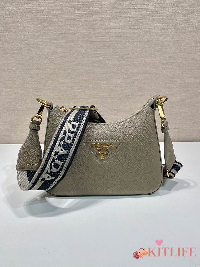 Kitlife Prada logo-strap cross body bag Gray - 24 x 18 x 6 cm - 1