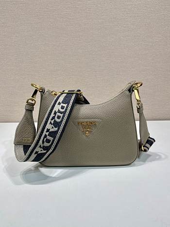 Kitlife Prada logo-strap cross body bag Gray - 24 x 18 x 6 cm