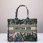 Kitlife Dior Book Tote Toile de Jouy Tropicalia Denim Green Multicolor - 36.5 x 28 x 17.5 cm - 1