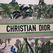 Kitlife Dior Book Tote Toile de Jouy Tropicalia Denim Green Multicolor - 36.5 x 28 x 17.5 cm - 5