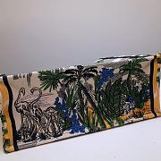 Kitlife Dior Book Tote Toile de Jouy Tropicalia Denim Green Multicolor - 41.5 x 34.5 x 16 cm - 4