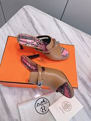 Kitlife Hermes Noir Cute Mule Sandals Brown - 3
