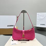 Kitlife JACQUEMUS Pink Le Raphia 'Le Bisou Cadenas' Bag - 26 x 14 cm - 1