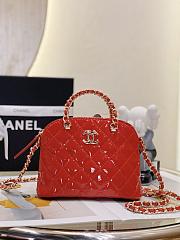 Kitlife Chanel small shopping bag Patent Calfskin & Gold-Tone Metal Red - 16 x 11 x 5.5 cm - 6