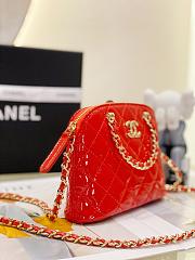 Kitlife Chanel small shopping bag Patent Calfskin & Gold-Tone Metal Red - 16 x 11 x 5.5 cm - 5