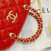 Kitlife Chanel small shopping bag Patent Calfskin & Gold-Tone Metal Red - 16 x 11 x 5.5 cm - 3