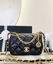 Kitlife Chanel small Flap bag Lambskin SS 2023 Black - 12 x 21 x 7 cm - 2