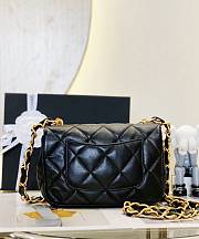 Kitlife Chanel small Flap bag Lambskin SS 2023 Black - 12 x 21 x 7 cm - 3