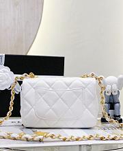 Kitlife Chanel small Flap bag Lambskin SS 2023 White - 12 x 21 x 7 cm - 3