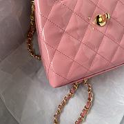 Kitlife Chanel Pink Patent Leather Quilted Gold 