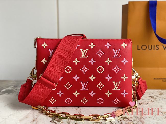 Kitlife Louis Vuitton Monogram Coussin Red PM SS 2023 - 26 x 20 x 12 cm - 1