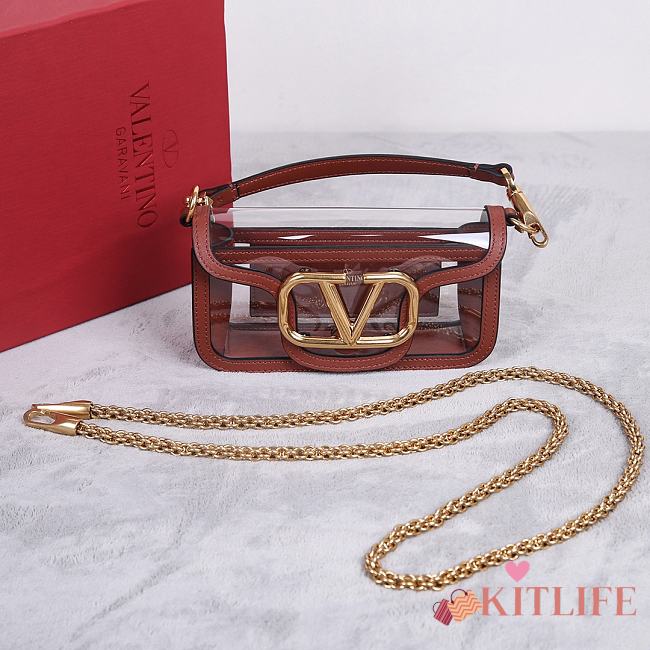Kitlife VALENTINO GARAVANI Loco Shoulder Bag Brown - 20 x 11 x 5 cm - 1