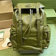 Kitlife GUCCI  Leather Double G Backpack Green - 38 x 44 x 15 cm - 1