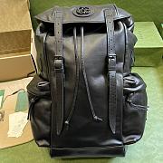 Kitlife GUCCI Leather Double G Backpack Black - 38 x 44 x 15 cm - 1