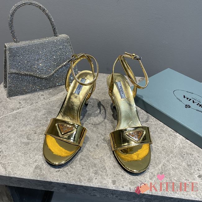 Kitlife Prada Brushed leather sandals Gold - 1