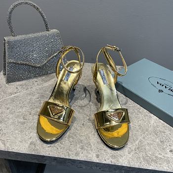 Kitlife Prada Brushed leather sandals Gold