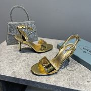 Kitlife Prada Brushed leather sandals Gold - 6