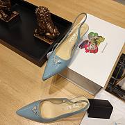 Kitlife Patent-leather slingback pumps Blue - 6