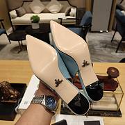 Kitlife Patent-leather slingback pumps Blue - 5