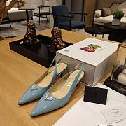 Kitlife Patent-leather slingback pumps Blue - 4