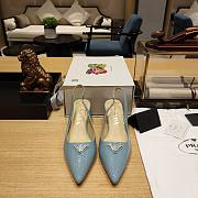 Kitlife Patent-leather slingback pumps Blue - 3