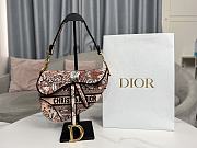 Kiltife Dior Oblique Saddle Bag Denim Orange Albero della Vita Embroidery - 25 cm - 1