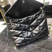  YSL LOULOU PUFFER LAMBSKIN BAG IN BLACK 35CM  - 6