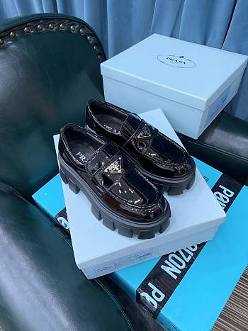 Kitlife Prada Chocolate brushed leather loafers 