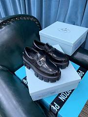 Kitlife Prada Monolith ombré brushed leather loafers Black - 1