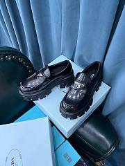 Kitlife Prada Monolith ombré brushed leather loafers Black - 4
