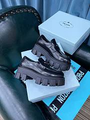 Kitlife Prada Monolith ombré brushed leather loafers Black - 3