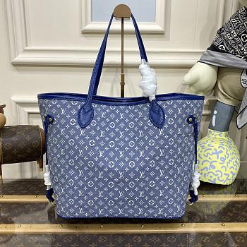 Kitlife Louis Vuitton Tote Bag Monogram Ideal Neverfull Blue - M40995 - 32 x 29 x 17 cm