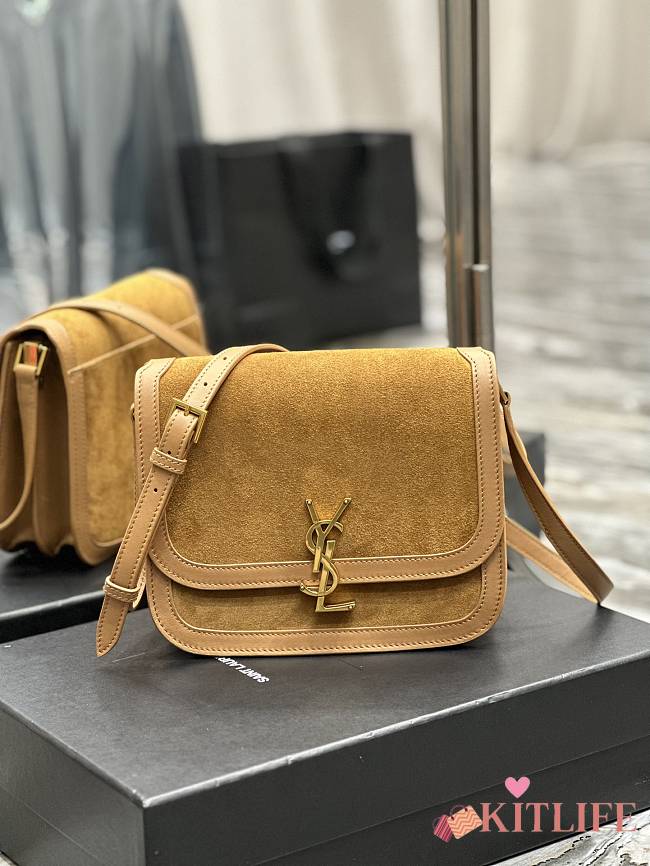 Kitlife Saint Laurent Lock medium shoulder bag Brown - 22 x 18 x 5 cm - 1