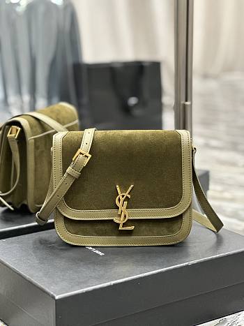 Kitlife Saint Laurent Lock medium shoulder bag Green - 22 x 18 x 5 cm