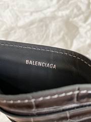 Kitlife BALENCIAGA Black Crocodile-effect Leather Card Holder - 9.9 x 7 x 1 cm - 5