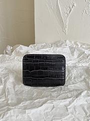 Kitlife BALENCIAGA Black Crocodile-effect Leather Card Holder - 9.9 x 7 x 1 cm - 2