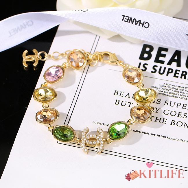 Kitlife Chanel 18k Gold Multi-Stone Collar Necklace - 1