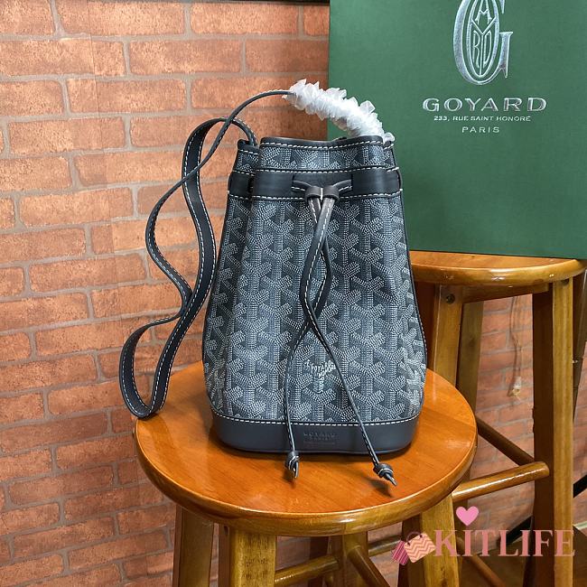 Kitlife Goyard Petite Flot Bucket Bag Gray - 15 x 23 x 17 cm - 1